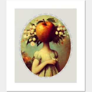 Surrealism, aesthetic, vintage, retro, cottagecore, dreamer, apple, autumn, cute , Halloween Posters and Art